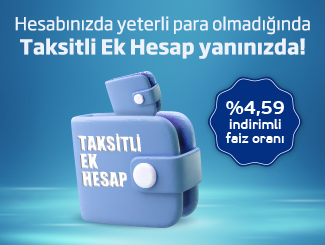 3 Ay Ertelemeli %4,59 İndirimli Taksitli Ek Hesap Kampanyası!